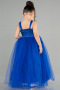 Sax Blue Long Girl Dress ABU3031
