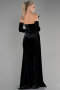 Black Long Velvet Evening Dress ABU3364