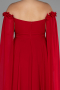 Long Red Chiffon Plus Size Evening Dress ABU3464