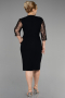 Black Midi Plus Size Evening Dress ABK1783