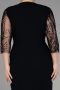 Black Midi Plus Size Evening Dress ABK1783