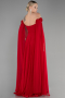 Long Red Chiffon Evening Dress ABU3462