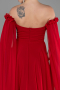 Long Red Chiffon Evening Dress ABU3462
