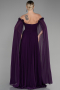 Long Purple Chiffon Evening Dress ABU3462