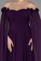 Long Purple Chiffon Evening Dress ABU3462