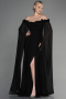 Long Black Chiffon Evening Dress ABU3462