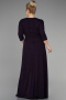 Long Dark Purple Plus Size Evening Dress ABU3504