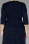 Long Navy Blue Plus Size Evening Dress ABU3509