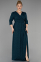 Long Emerald Green Plus Size Evening Dress ABU3504