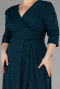 Long Emerald Green Plus Size Evening Dress ABU3504