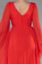 Long Coral Chiffon Evening Dress ABU3541