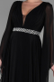 Long Black Chiffon Evening Dress ABU3541