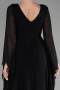Long Black Chiffon Evening Dress ABU3541