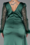 Long Emerald Green Plus Size Evening Dress ABU3237