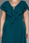 Dark Green Long Plus Size Evening Dress ABU032