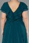 Dark Green Long Plus Size Evening Dress ABU032