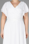 White Long Plus Size Evening Dress ABU1562