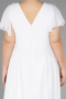 White Long Plus Size Evening Dress ABU1562