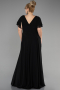 Long Black Plus Size Evening Dress ABU1562