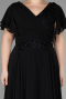 Long Black Plus Size Evening Dress ABU1562