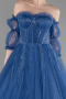 Long Indigo Haute Couture Dress ABU3594