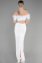 Long White Evening Dress ABU3602