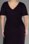 Long Dark Purple Formal Plus Size Dress ABU3645