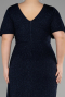 Long Navy Blue Formal Plus Size Dress ABU3645