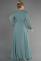 Turquoise Long Chiffon Plus Size Evening Dress ABU3075