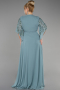 Long Turquoise Chiffon Plus Size Evening Dress ABU2071