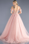 Long Powder Color Designer Evening Dress ABU3663
