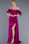 Violet Long Satin Evening Dress ABU2661