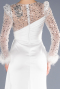 Long White Satin Evening Dress ABU3673