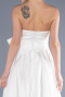 Long White Satin Evening Dress ABU3674