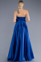 Long Sax Blue Satin Evening Dress ABU3674