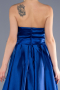 Long Sax Blue Satin Evening Dress ABU3674