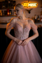 Long Powder Color Designer Evening Dress ABU3663