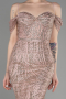 Powder Color Long Plus Size Engagement Dress ABU3530