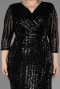 Black Long Oversized Mermaid Evening Dress ABU1043