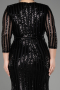 Black Long Oversized Mermaid Evening Dress ABU1043