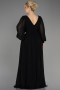 Long Black Chiffon Oversized Evening Dress ABU1988