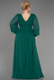 Long Emerald Green Chiffon Oversized Evening Dress ABU1988