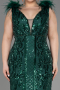 Long Emerald Green Scaly Plus Size Engagement Dress ABU3671