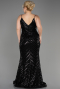 Long Black Plus Size Evening Dress ABU1661