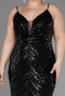 Long Black Plus Size Evening Dress ABU1661