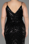 Long Black Plus Size Evening Dress ABU1661
