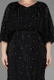 Long Black Plus Size Engagement Dress ABU3732