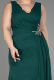 Long Emerald Green Plus Size Evening Dress ABU2934