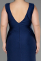 Long Navy Blue Formal Plus Size Dress ABU3737