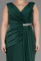 Long Emerald Green Formal Plus Size Dress ABU3737